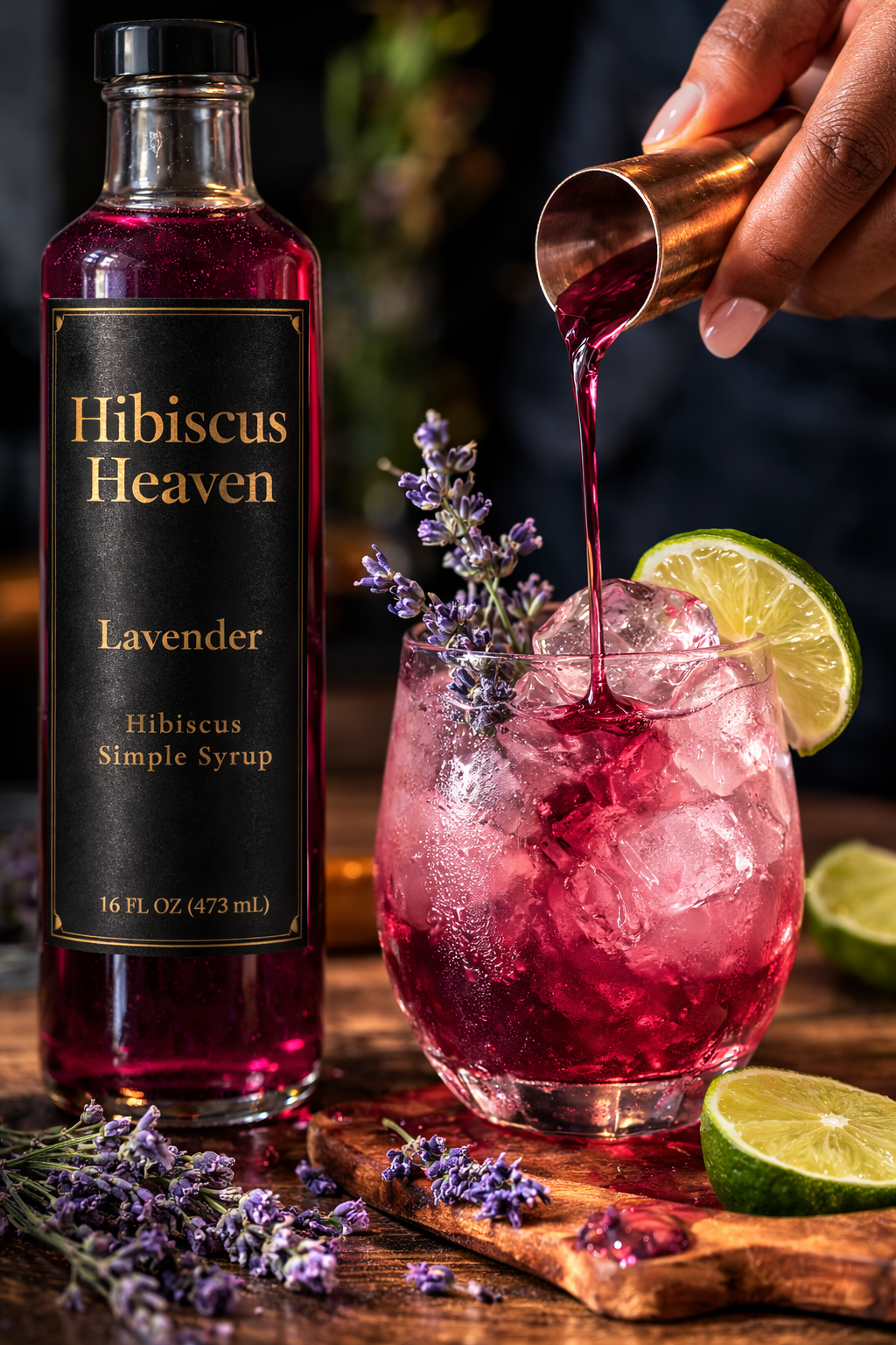 Hibiscus Lavender Simple Syrup